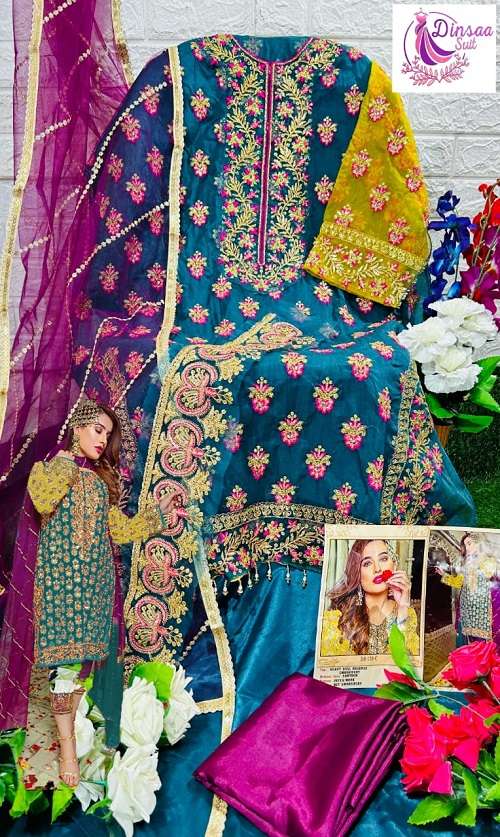 Dinsaa 173 Colour Designer Pakistani Suit Wholesale catalog