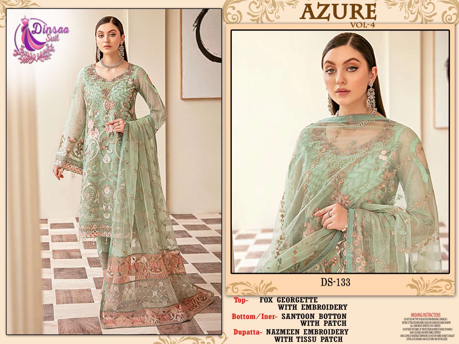 Dinsaa Azure Vol 4 Exclusive Pakistani Suit Wholesale catalog