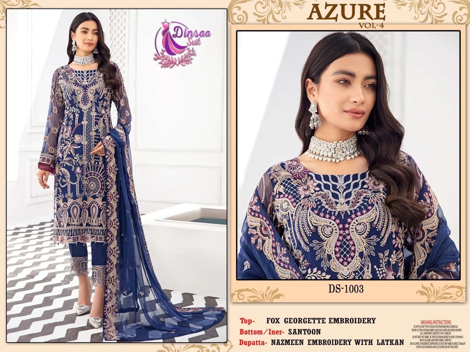 Dinsaa Azure Vol 4 Exclusive Pakistani Suit Wholesale catalog