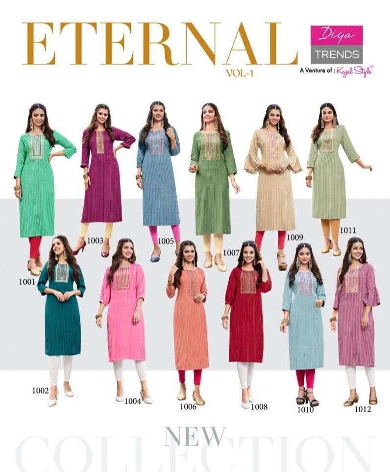 Diya Trends Eternal Vol 1 Kurti Wholesale catalog