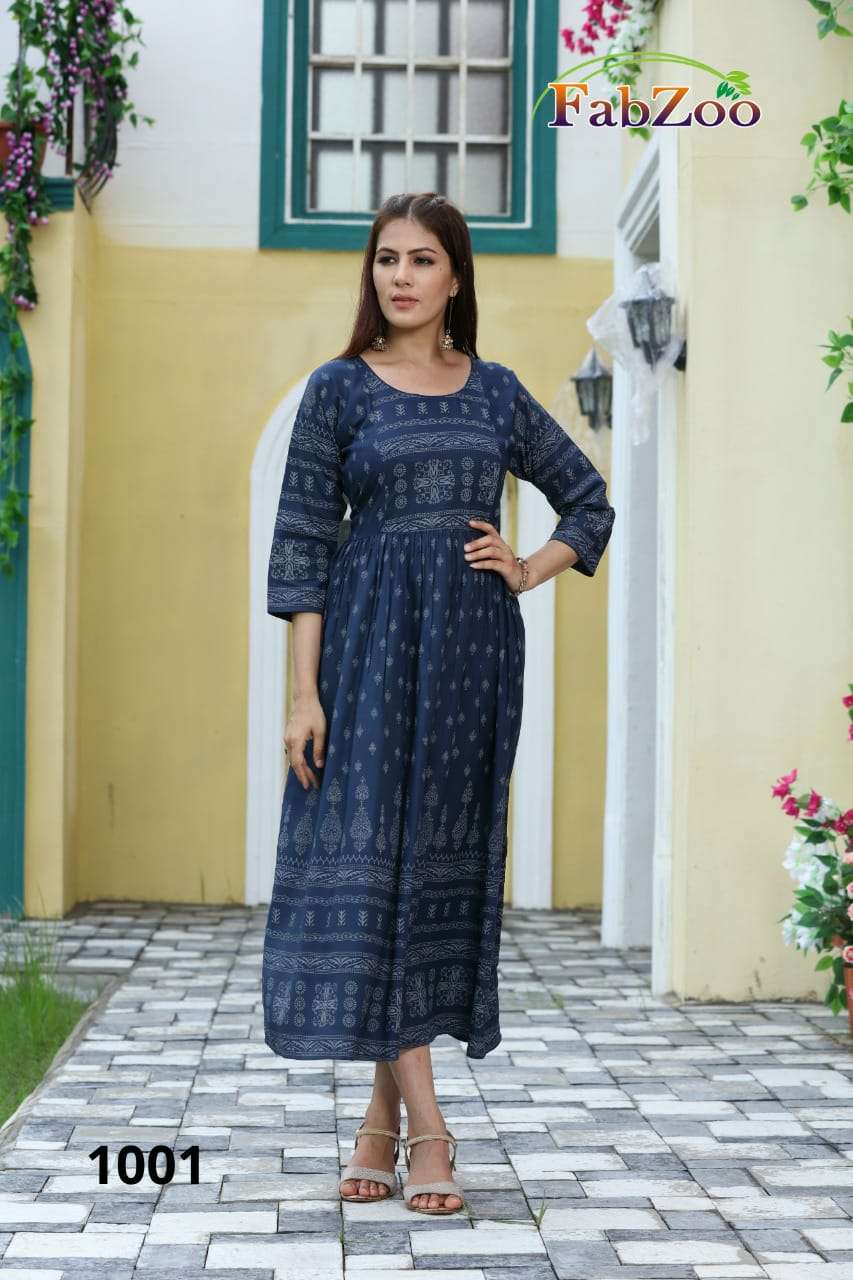 FabZoo Goomar Gown Kurti Wholesale catalog