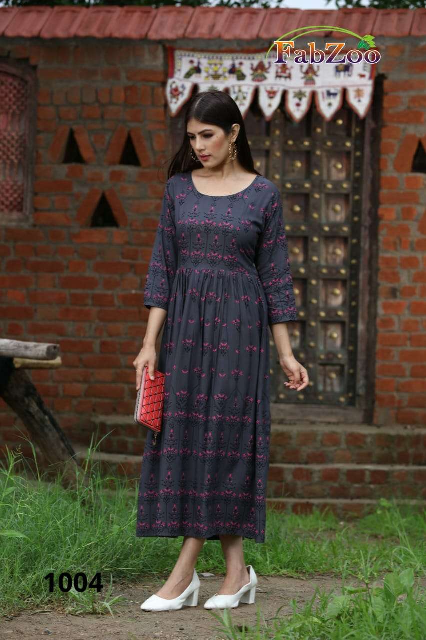 FabZoo Goomar Gown Kurti Wholesale catalog
