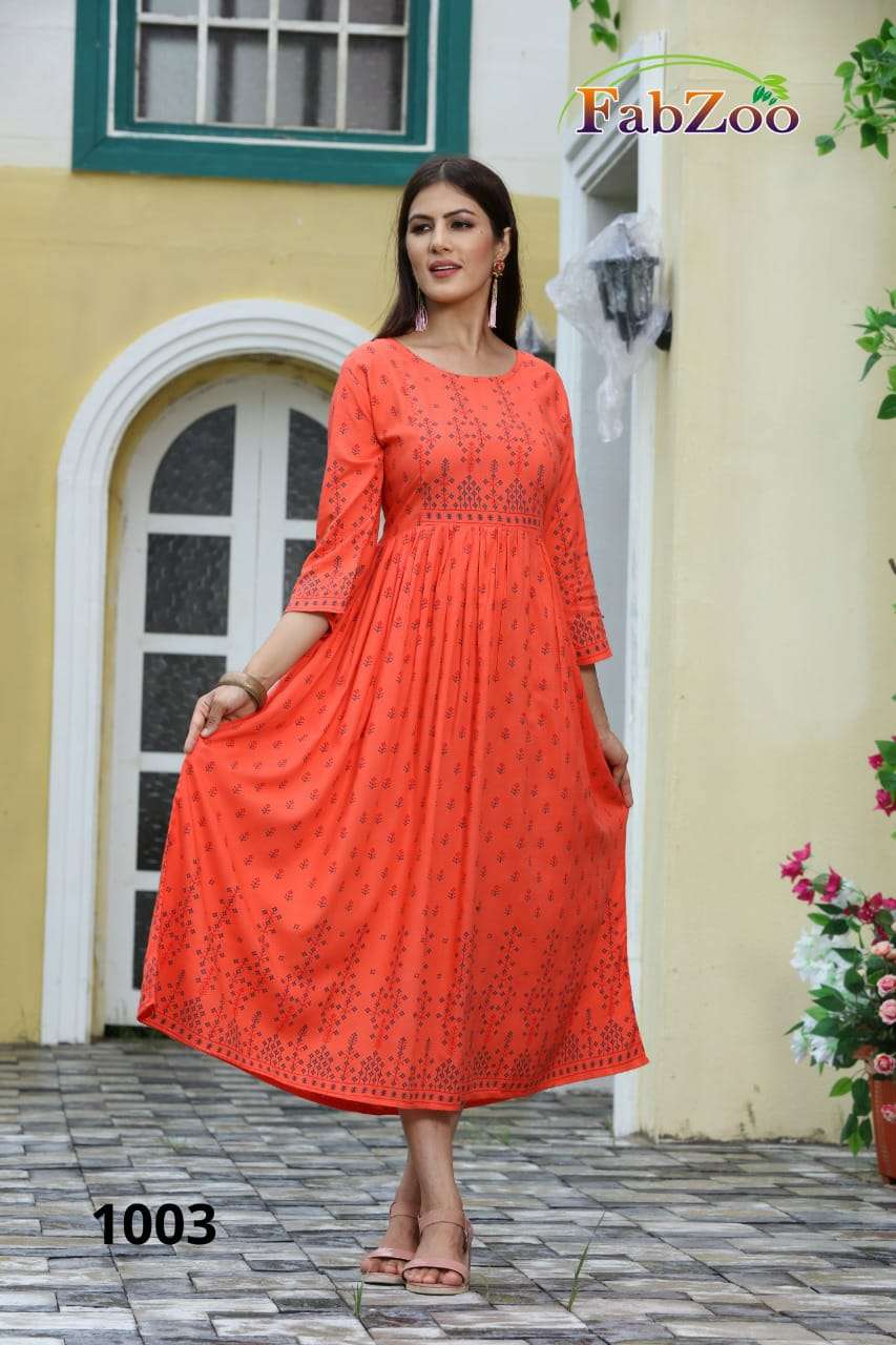 FabZoo Goomar Gown Kurti Wholesale catalog
