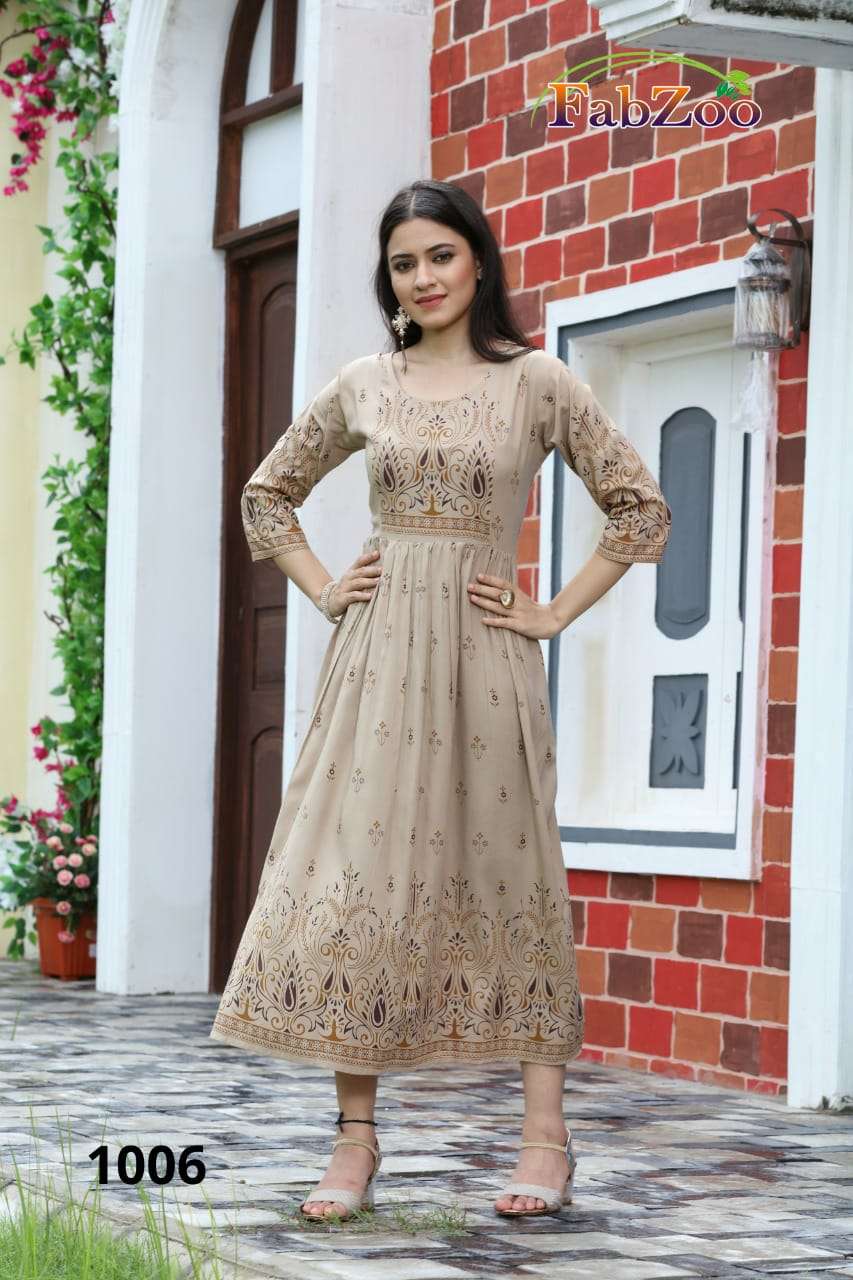 FabZoo Goomar Gown Kurti Wholesale catalog