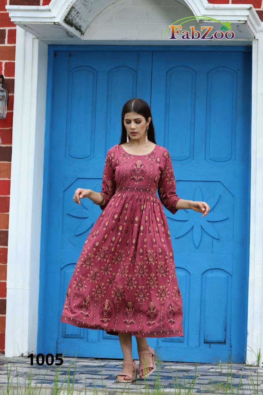 FabZoo Goomar Gown Kurti Wholesale catalog