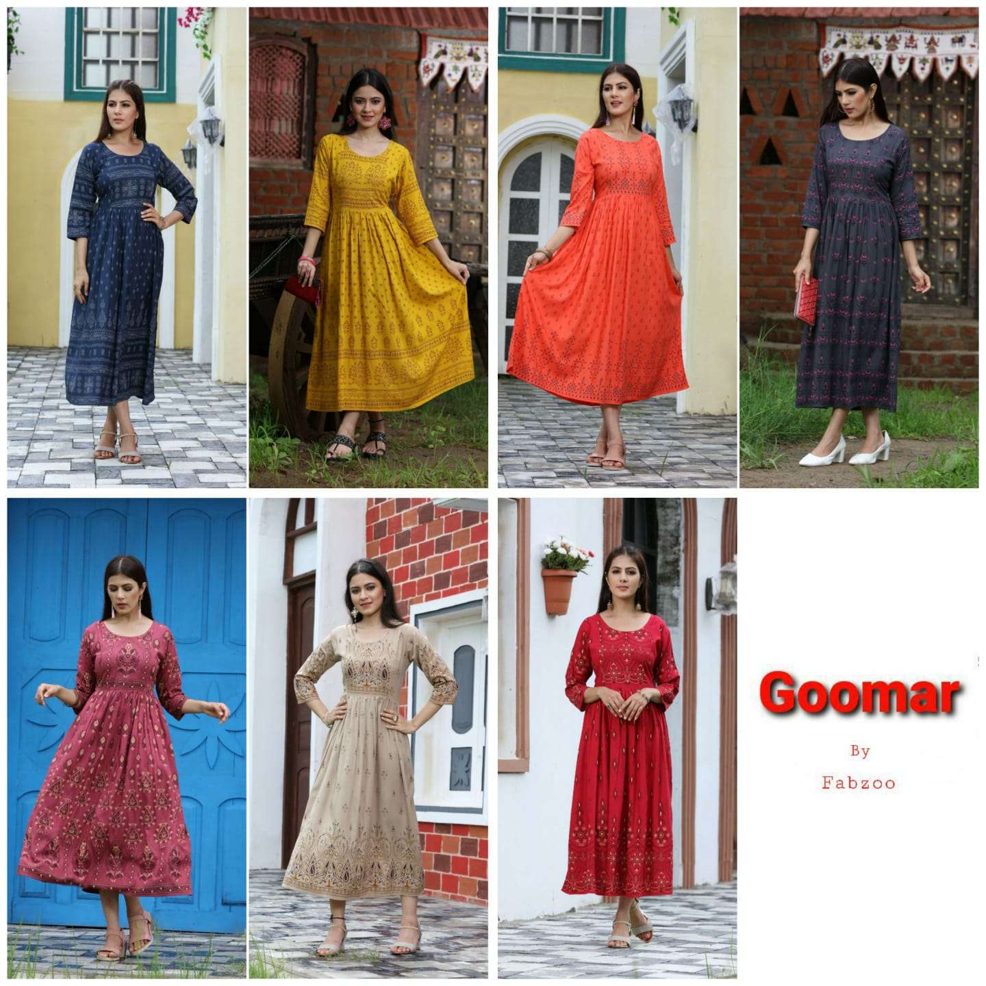 FabZoo Goomar Gown Kurti Wholesale catalog