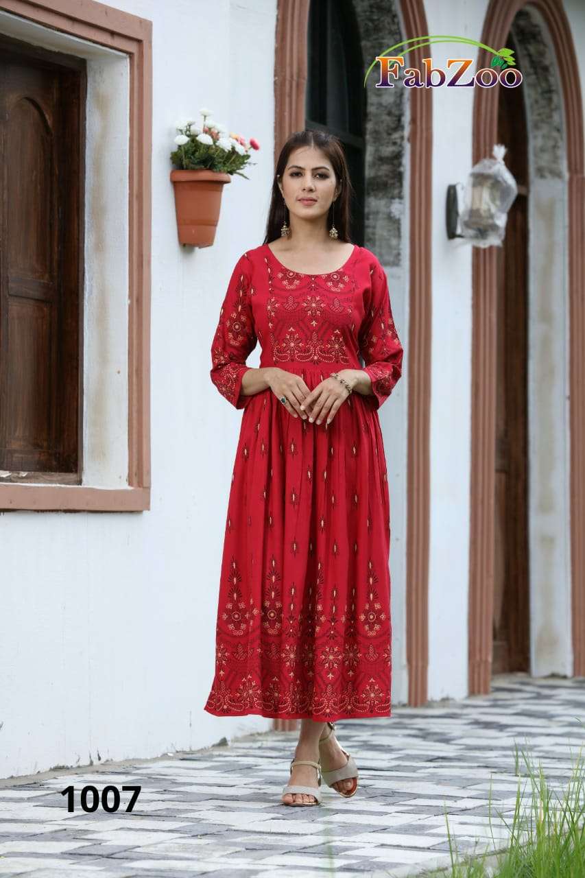 FabZoo Goomar Gown Kurti Wholesale catalog