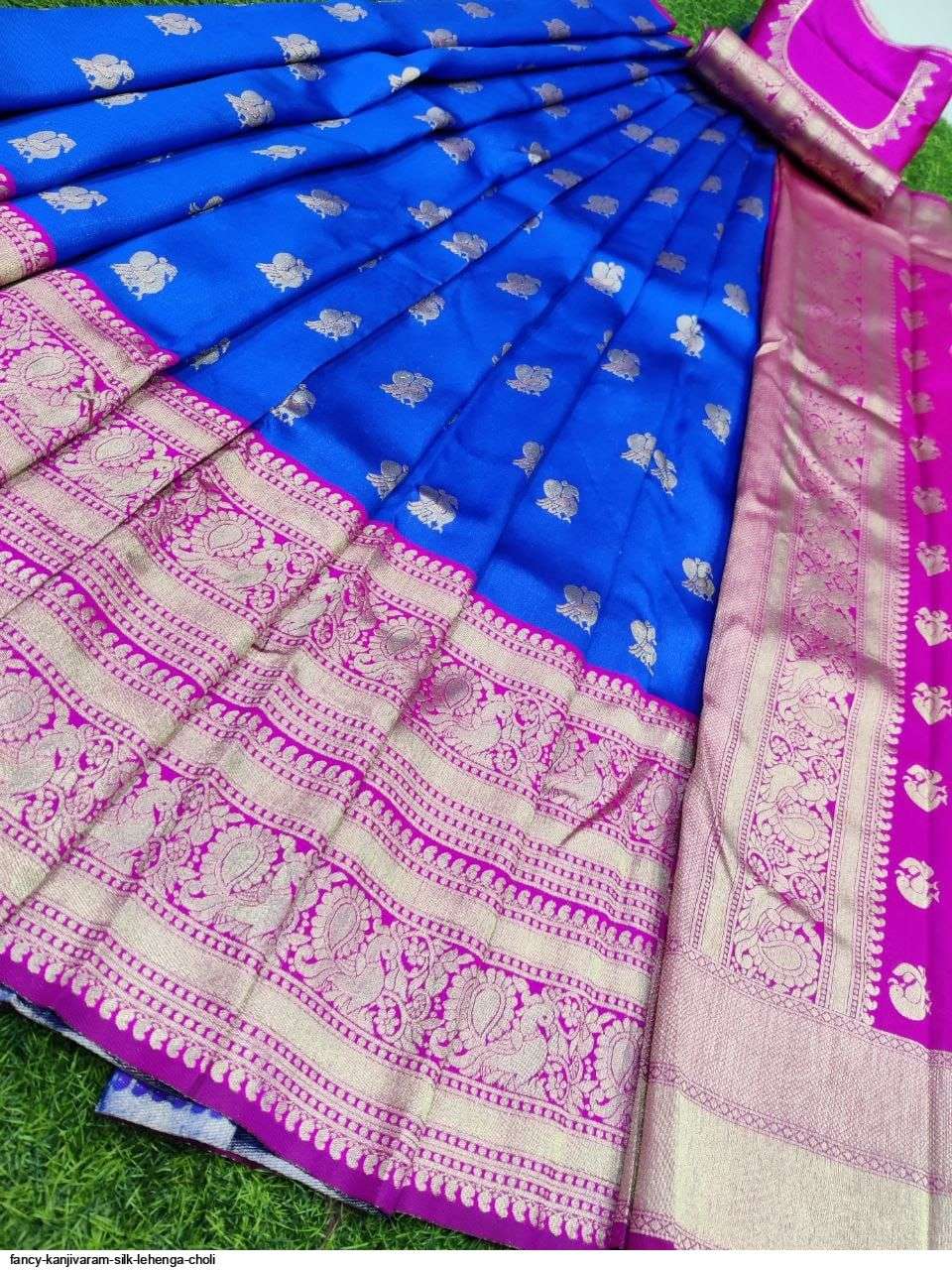 FANCY KANJIVARAM SILK LEHENGA CHOLI Wholesale catalog