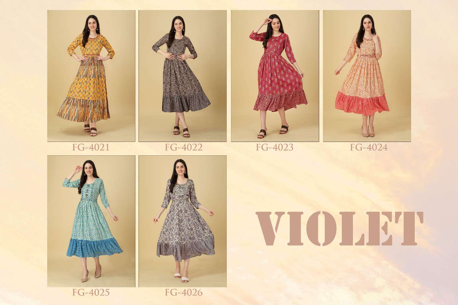 Fashion VIOLET kurti  Wholesale catalog