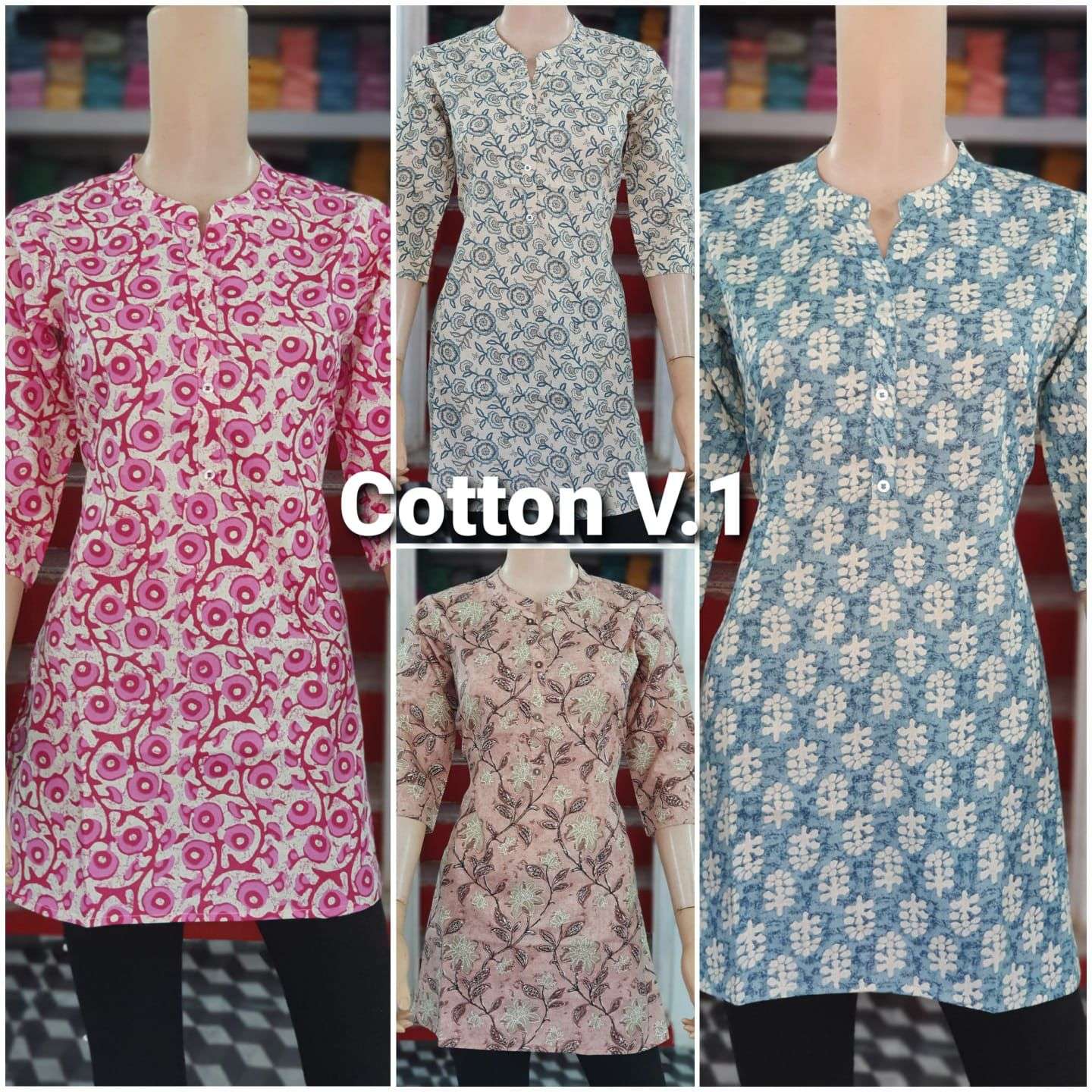 FF Veda Cotton Vol.1 Kurti Wholesale catalog