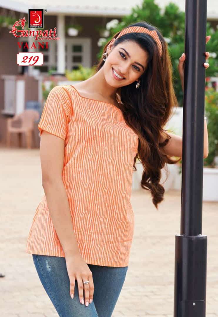 Ganpati Cotton Top Kurti Wholesale catalog