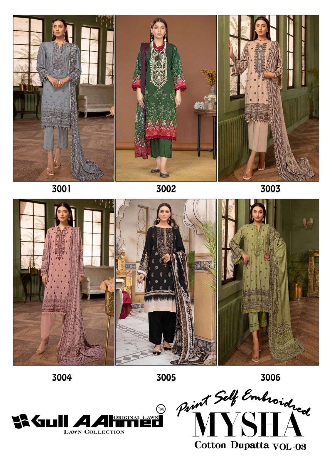 Gull A Ahmed Mysha Vol-3 – Dress Material Wholesale catalog