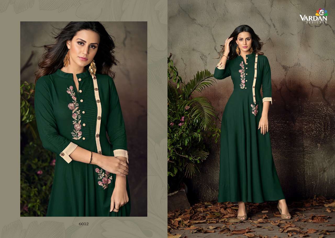 Gulnaz Vol - 2 14KG Heavy Riyon Long Kurti Wholesale catalog