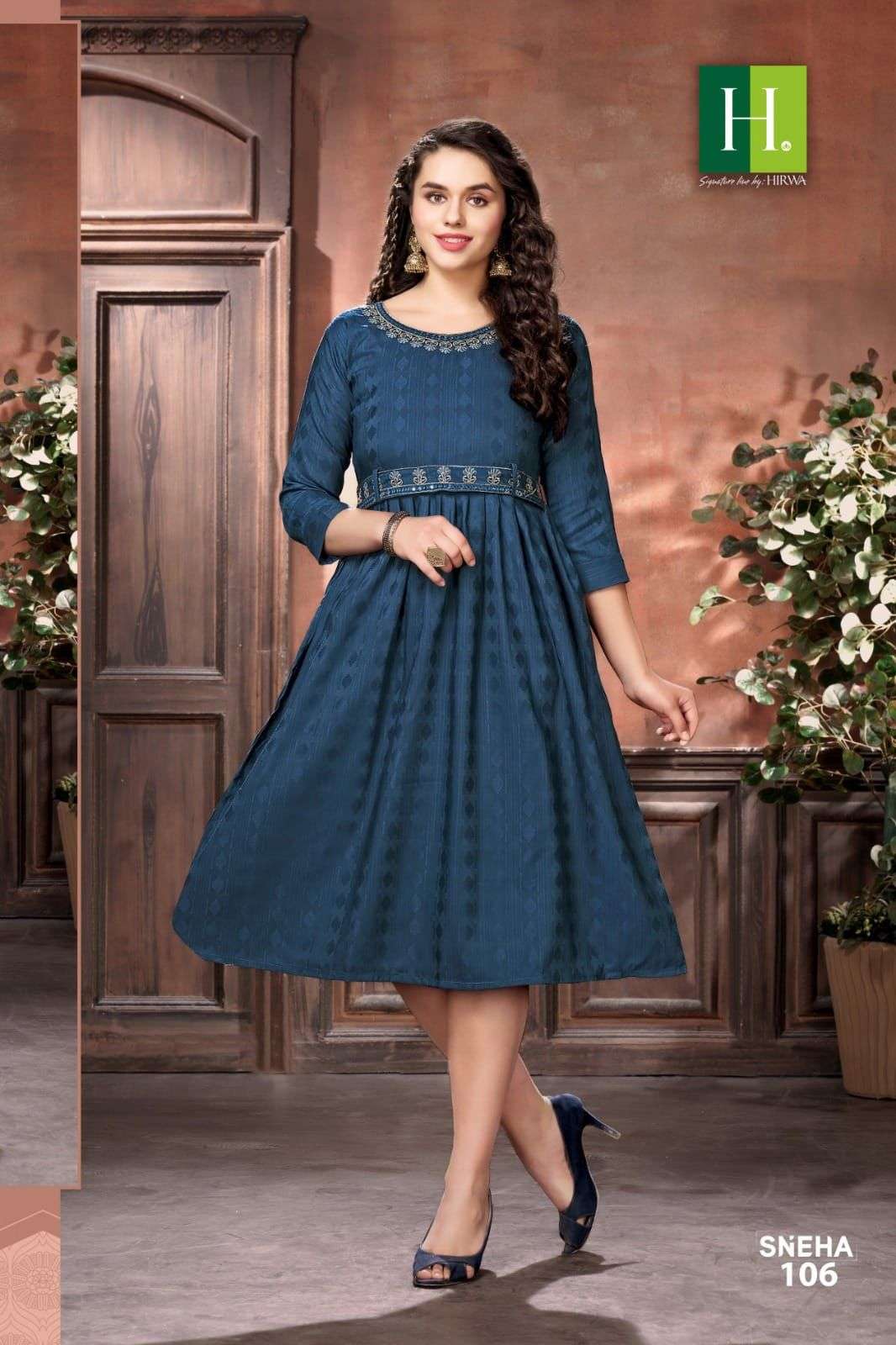 HIRWA Sneha RAYON  Kurti Wholesale catalog
