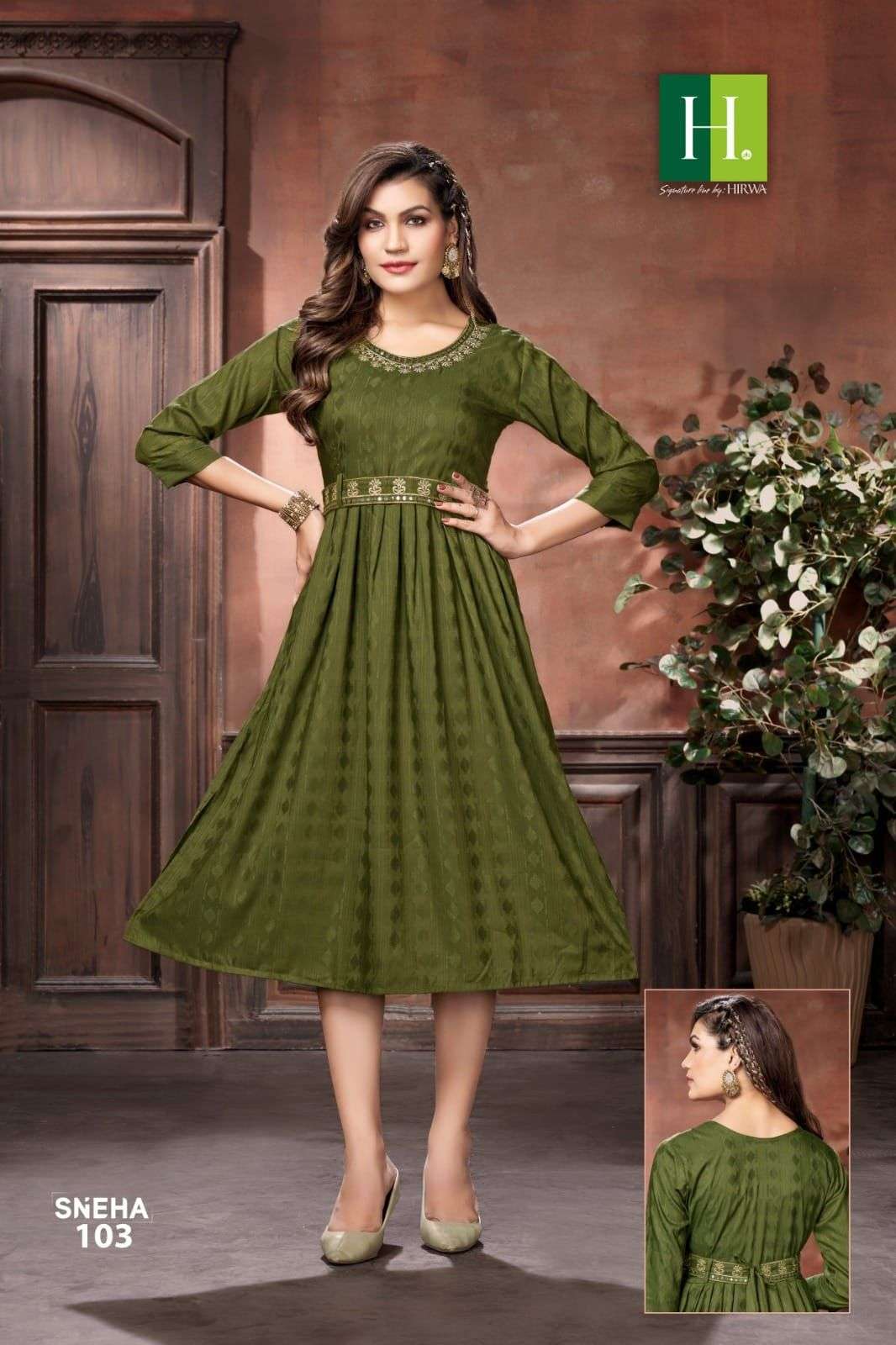 HIRWA Sneha RAYON  Kurti Wholesale catalog
