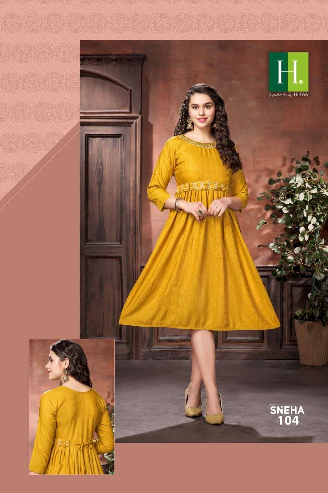 HIRWA Sneha RAYON  Kurti Wholesale catalog