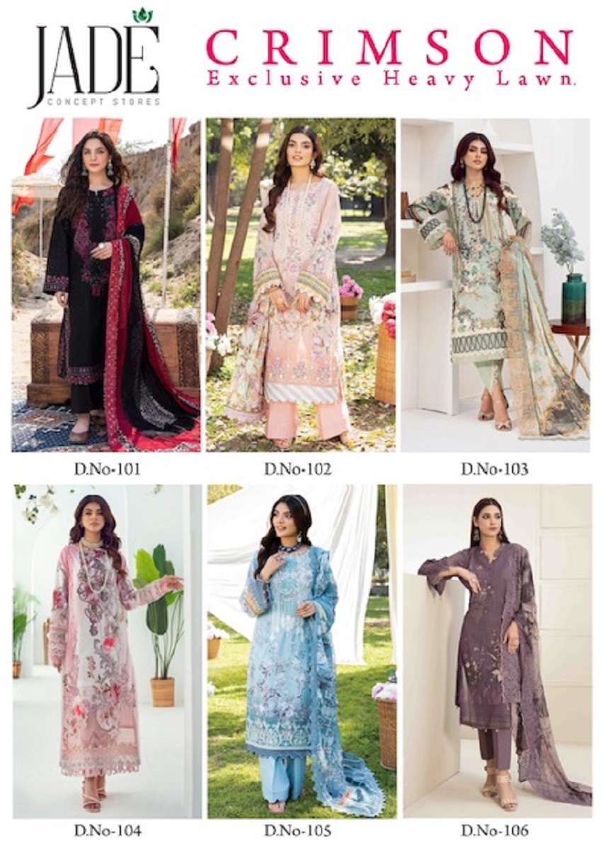  JADE CRIMSON EXCLUSIVE HEAVY LAWN COTTON VOL-1 Wholesale catalog
