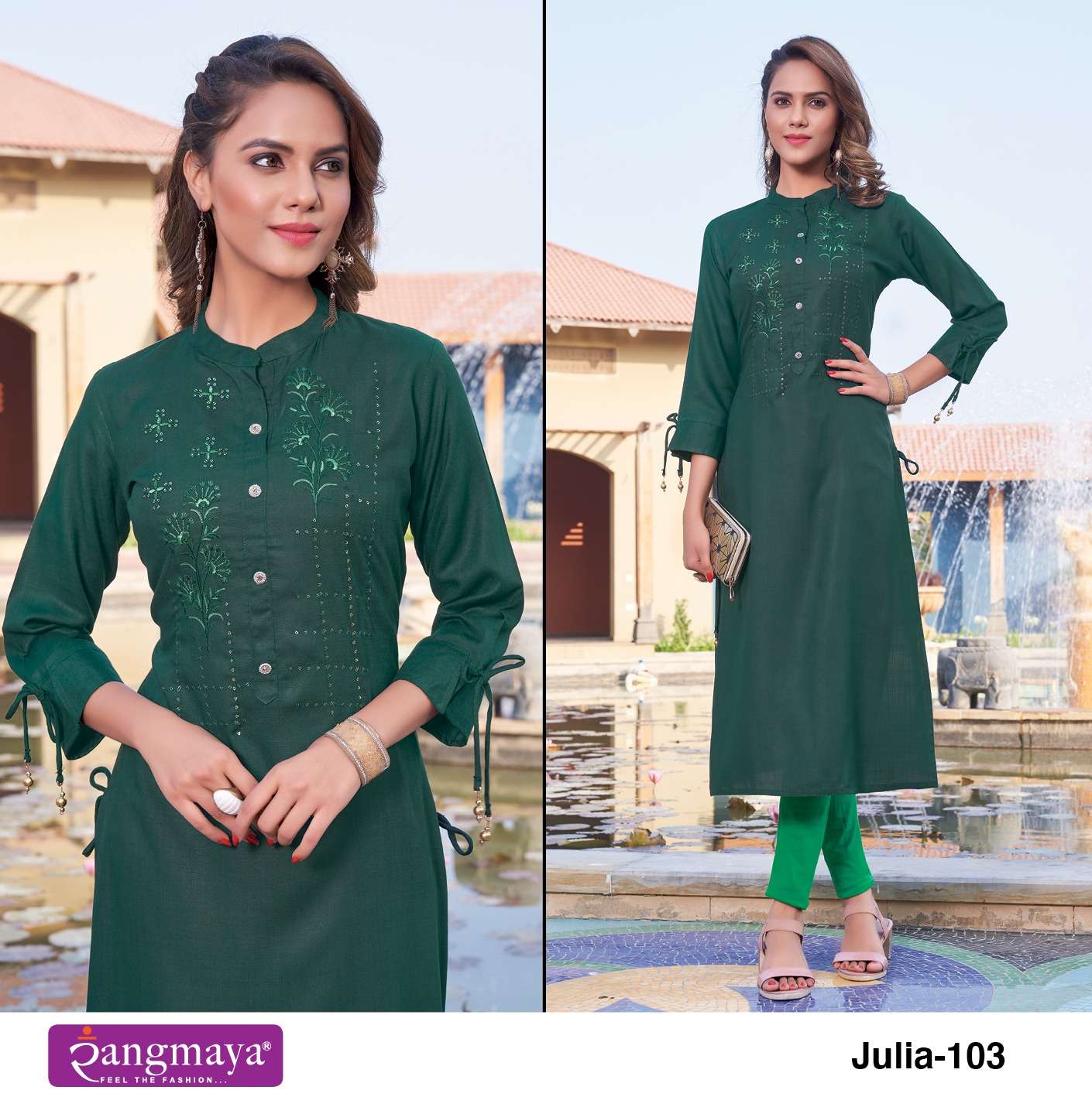 JULIA Rayon Slub Kurti Wholesale catalog