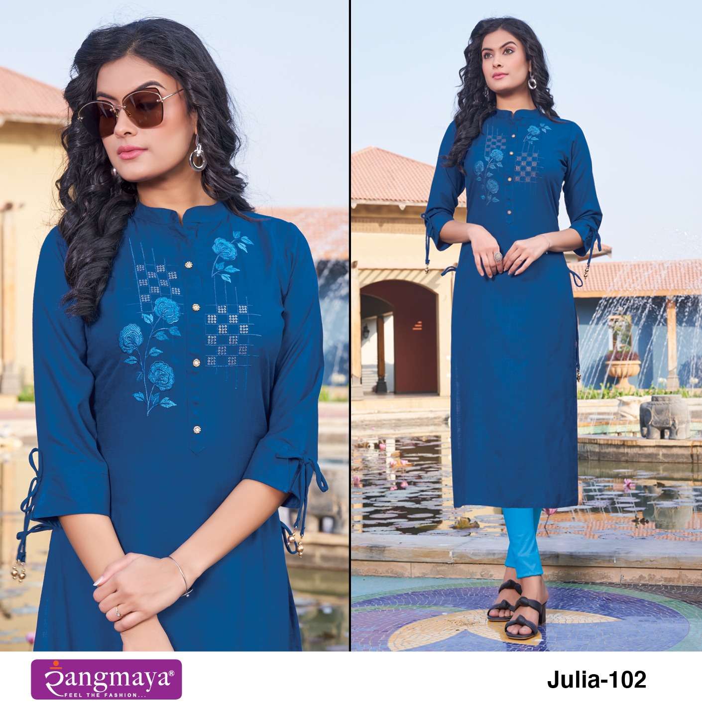JULIA Rayon Slub Kurti Wholesale catalog