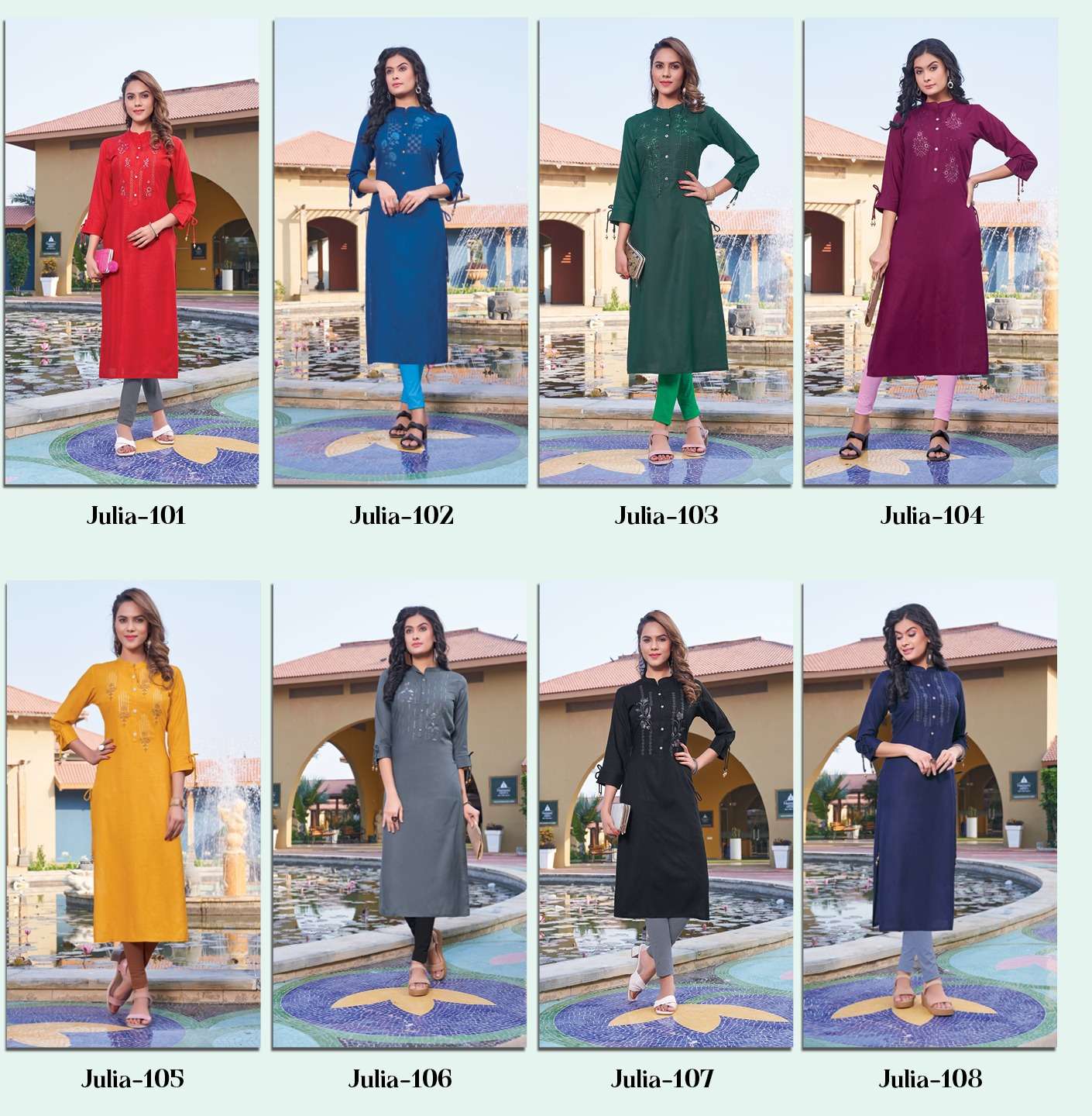 JULIA Rayon Slub Kurti Wholesale catalog