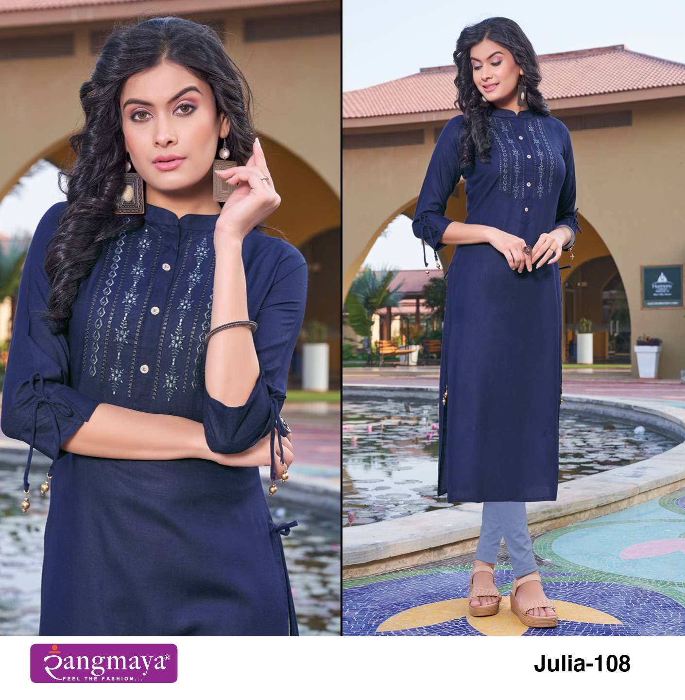 JULIA Rayon Slub Kurti Wholesale catalog