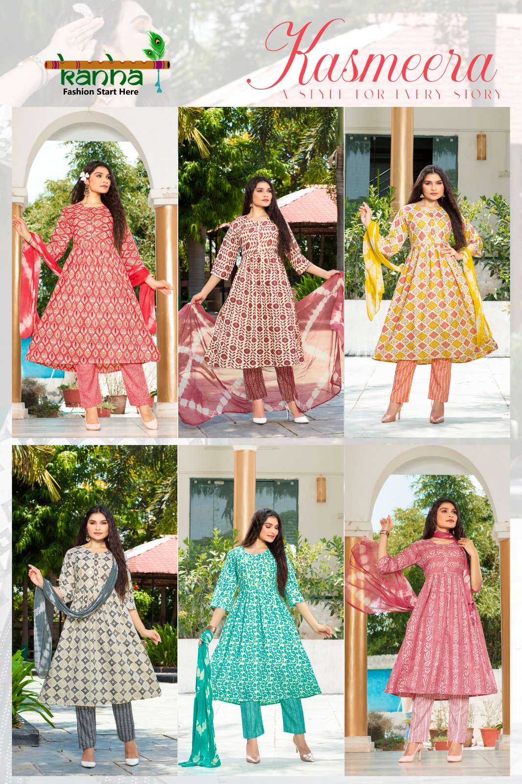 Kanha KASMEERA NAYERA CUT Kurti Wholesale catalog