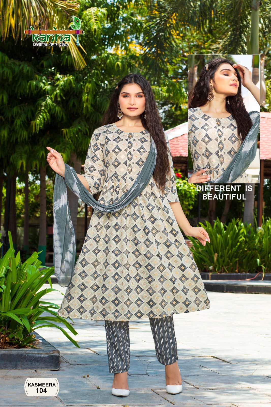 Kanha KASMEERA NAYERA CUT Kurti Wholesale catalog