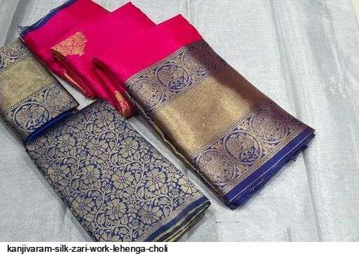 KANJIVARAM SILK ZARI WORK LEHENGA CHOLI Wholesale catalog