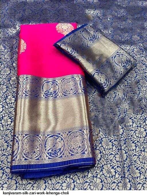 KANJIVARAM SILK ZARI WORK LEHENGA CHOLI Wholesale catalog