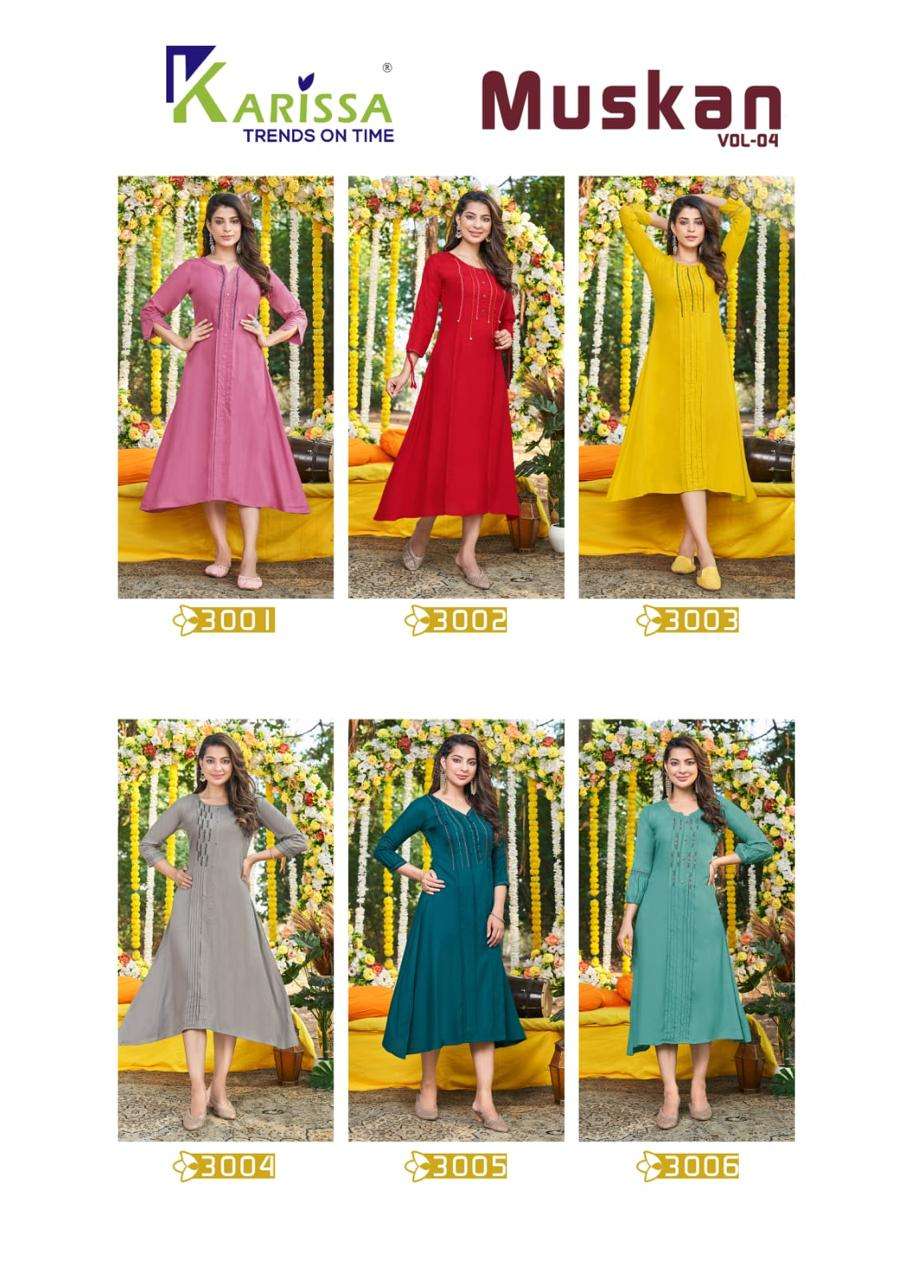 KARISSA MUSKAN vol-4 Kurti Wholesale catalog