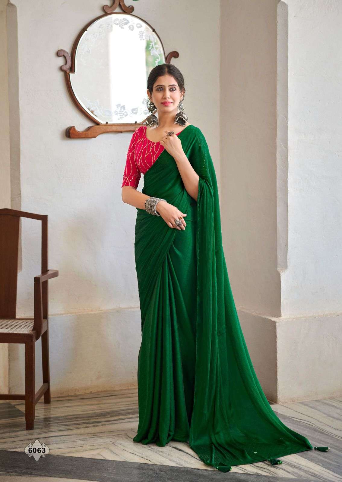 Kashvi Mirai 6063 Fancy Soft Satin Saree Wholesale catalog