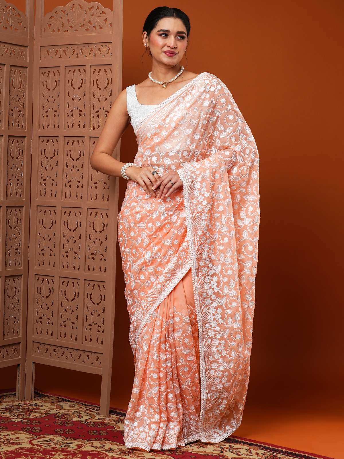 Kavi Vol 7 Organza Embroidered Designer Sarees Wholesale catalog