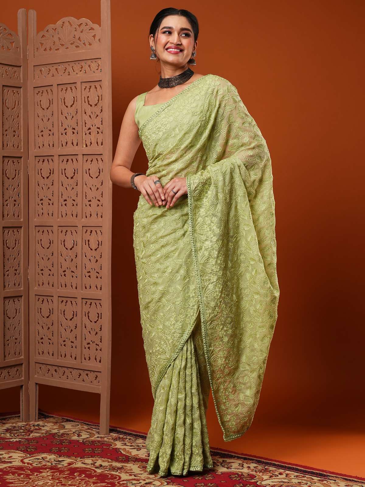 Kavi Vol 8 Organza Embroidered Designer Saree Wholesale catalog