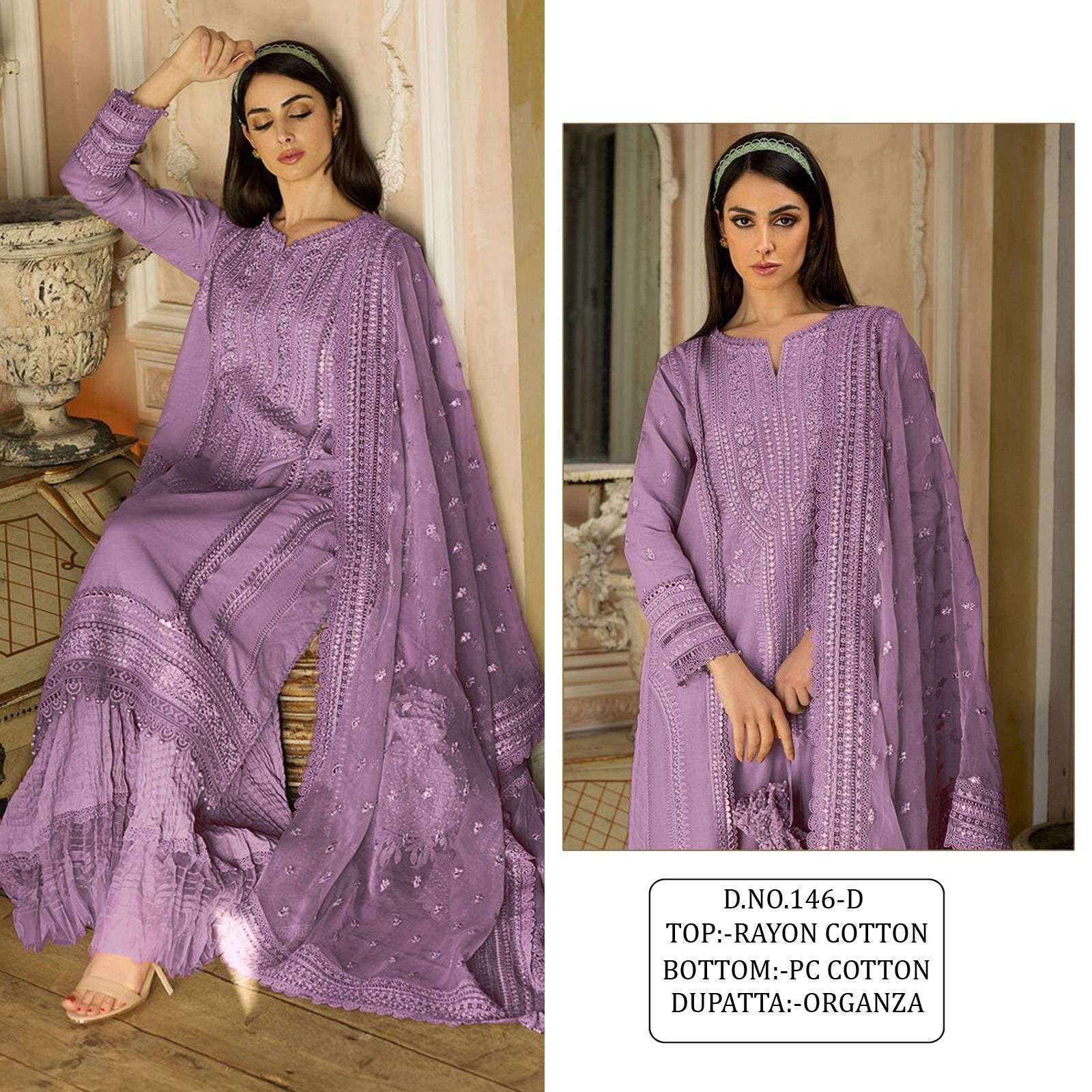 Kf 146 Color Embroidery Pakistani Suit Collection Wholesale catalog