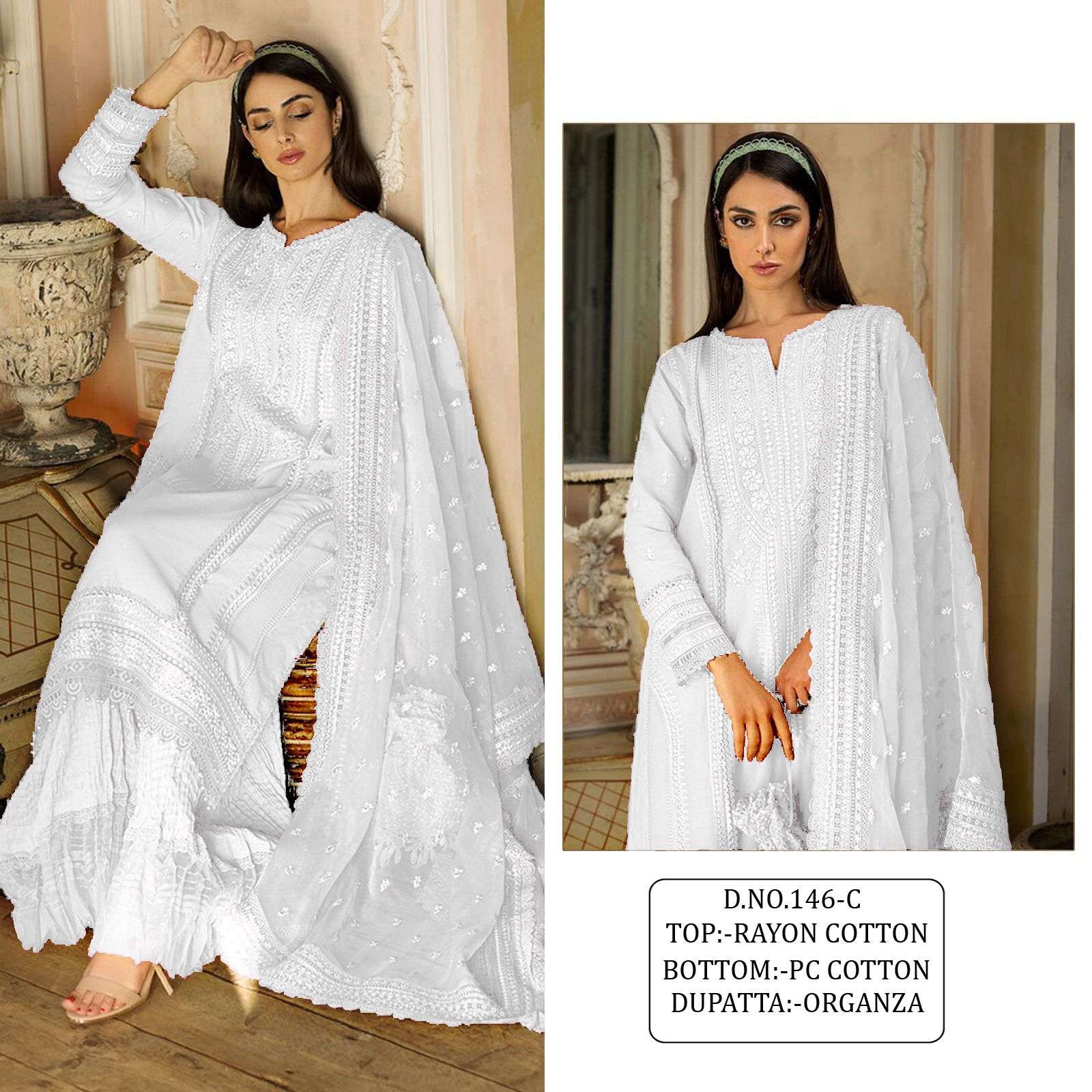 Kf 146 Color Embroidery Pakistani Suit Collection Wholesale catalog