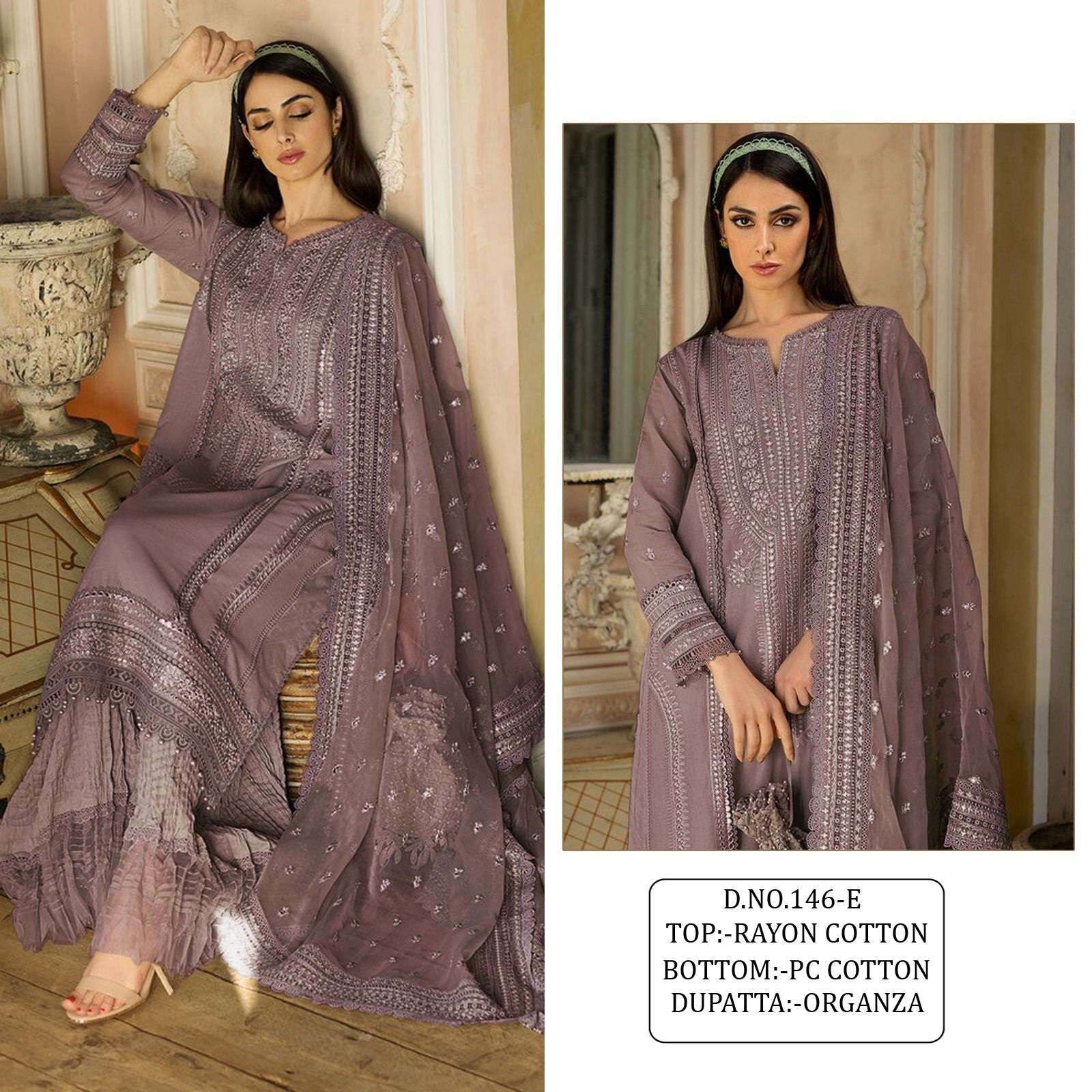 Kf 146 Color Embroidery Pakistani Suit Collection Wholesale catalog
