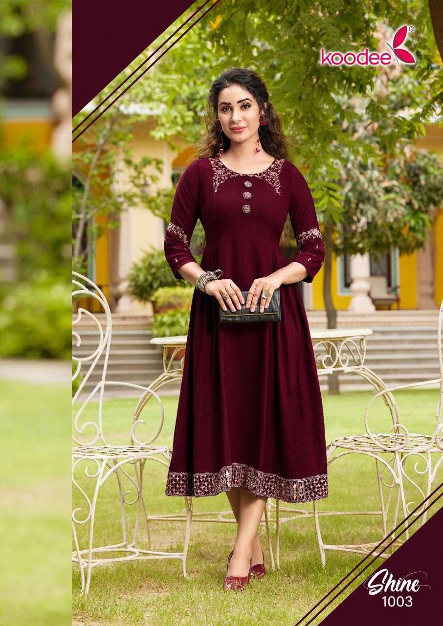 KOODEE Shine Kurti Wolesale catalog