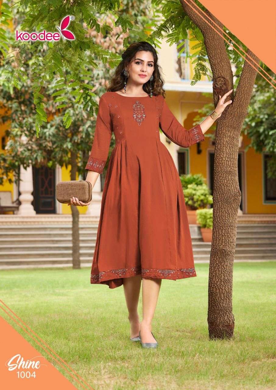 KOODEE Shine Kurti Wolesale catalog