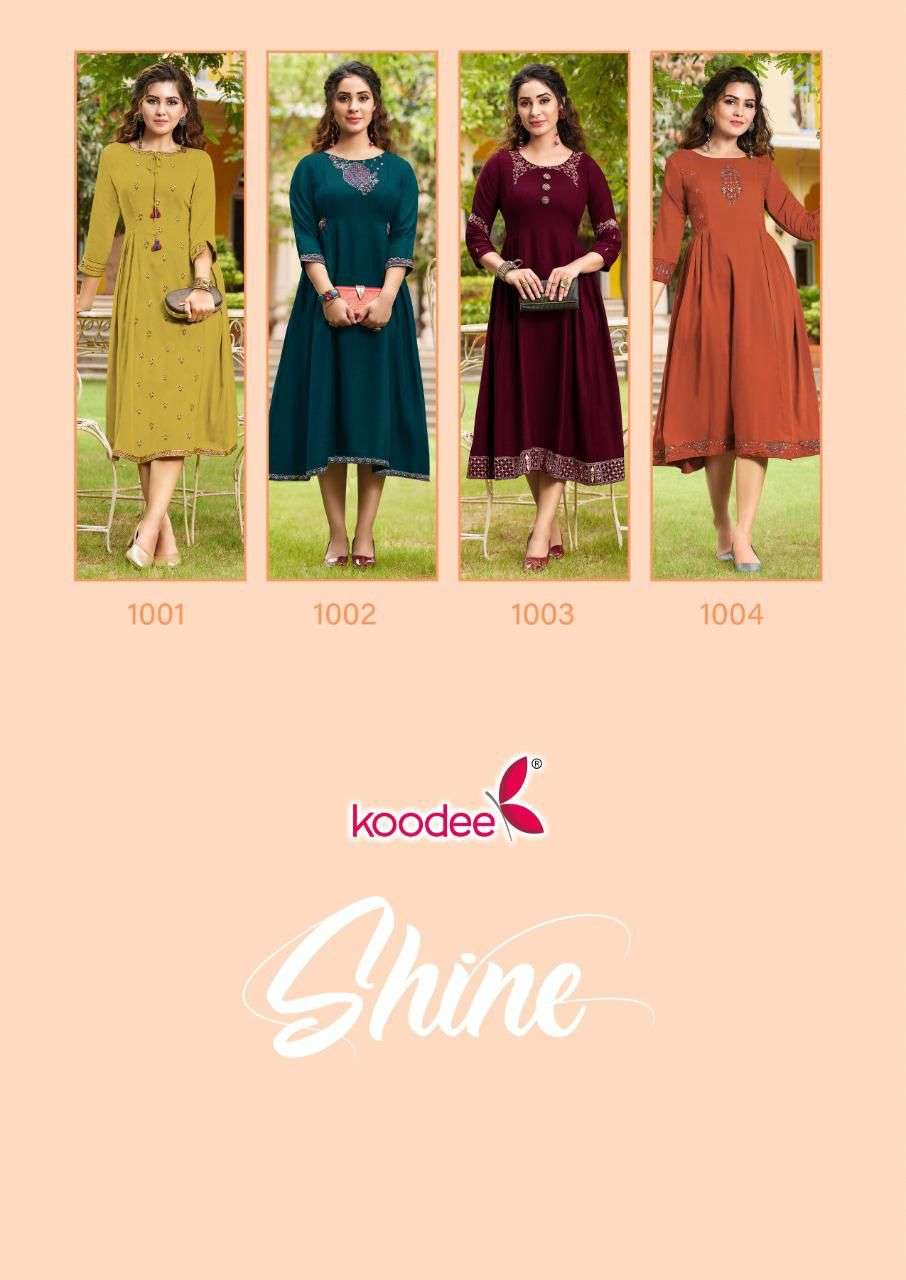 KOODEE Shine Kurti Wolesale catalog