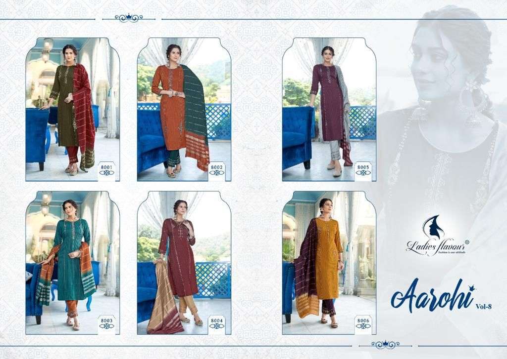 Ladies Flavour Aarohi Vol 8 Kurti Wholesale catalog