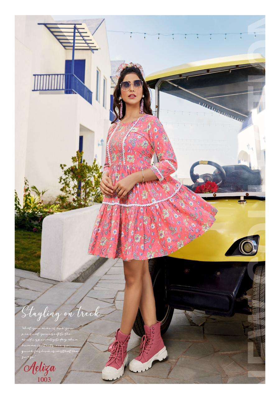 Ladies Flavour Aeliza Kurti WHolesale catalog