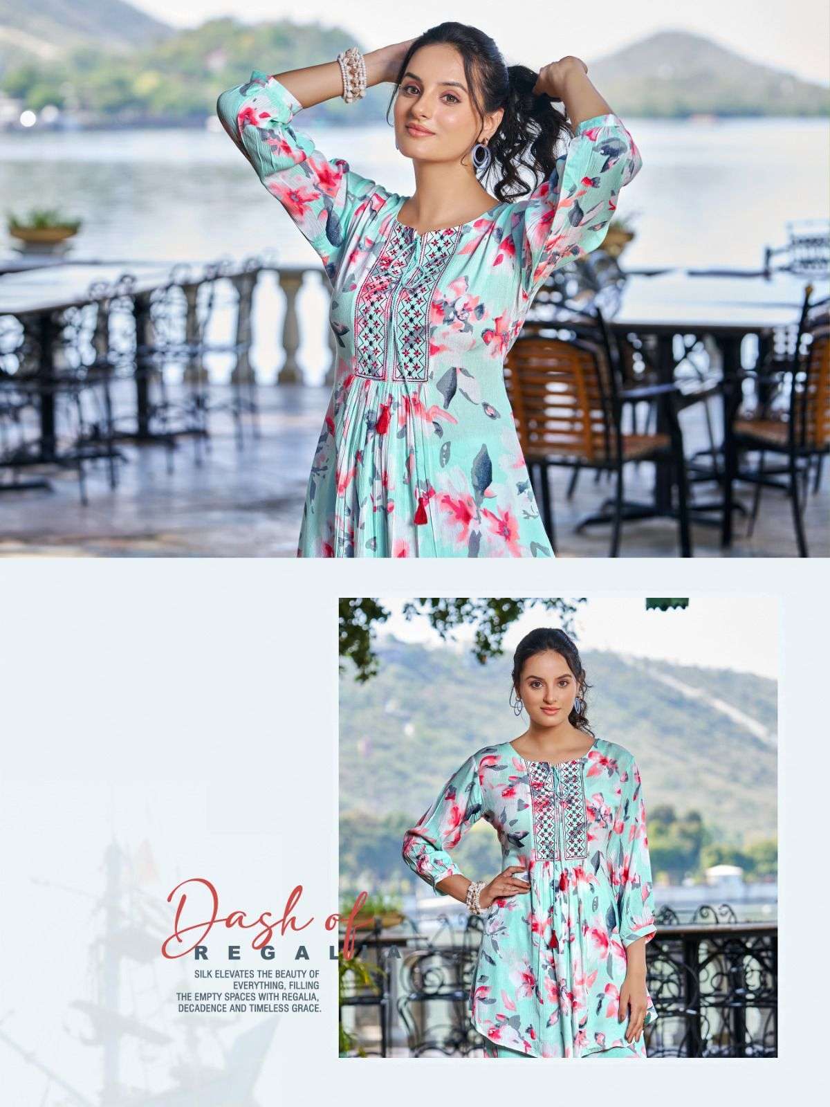 Ladies Flavour Alexa Co ord Set Kurti Wholesale catalog