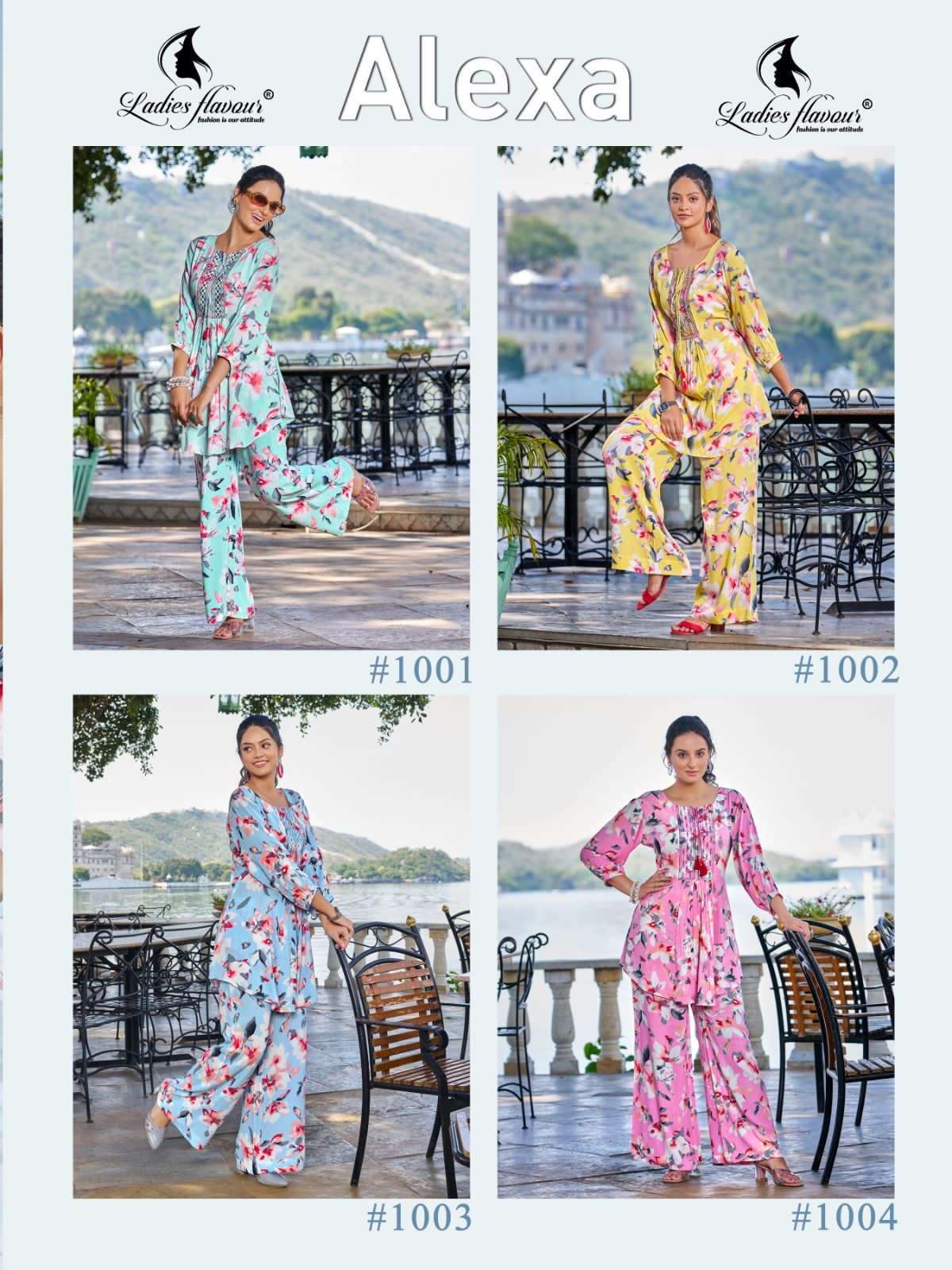Ladies Flavour Alexa Co ord Set Kurti Wholesale catalog