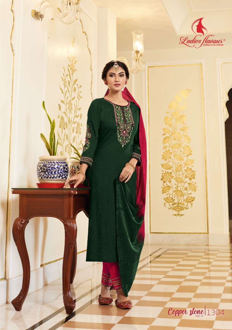 Ladies Flavour Copper Stone Vol 13 Kurti Wholesale catalog