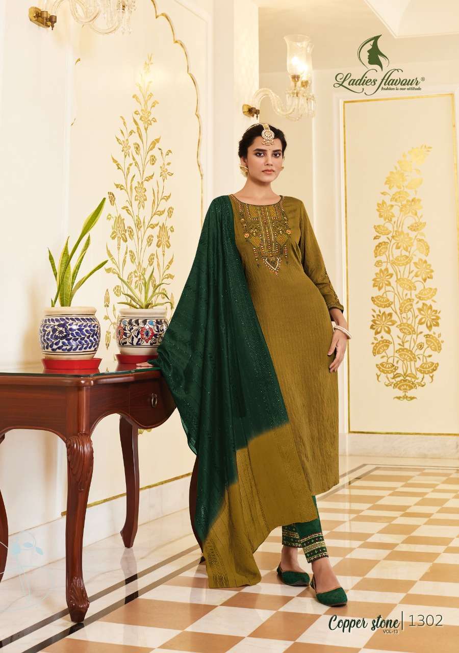 Ladies Flavour Copper Stone Vol 13 Kurti Wholesale catalog