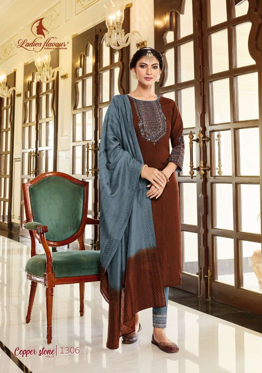 Ladies Flavour Copper Stone Vol 13 Kurti Wholesale catalog