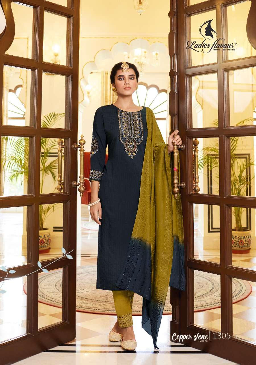 Ladies Flavour Copper Stone Vol 13 Kurti Wholesale catalog