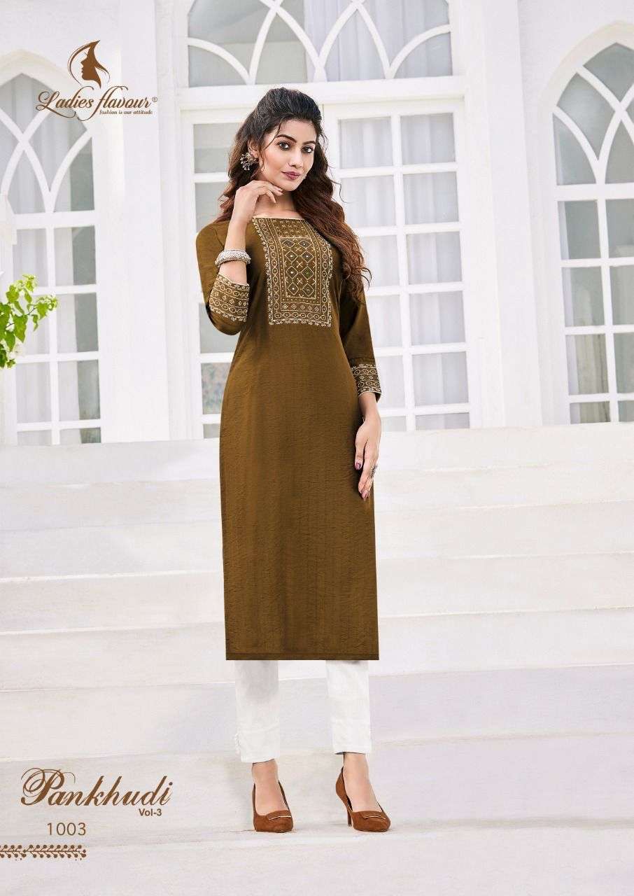 Ladies Flavour Pankhudi vol 3 Kurti Wholesale catalog