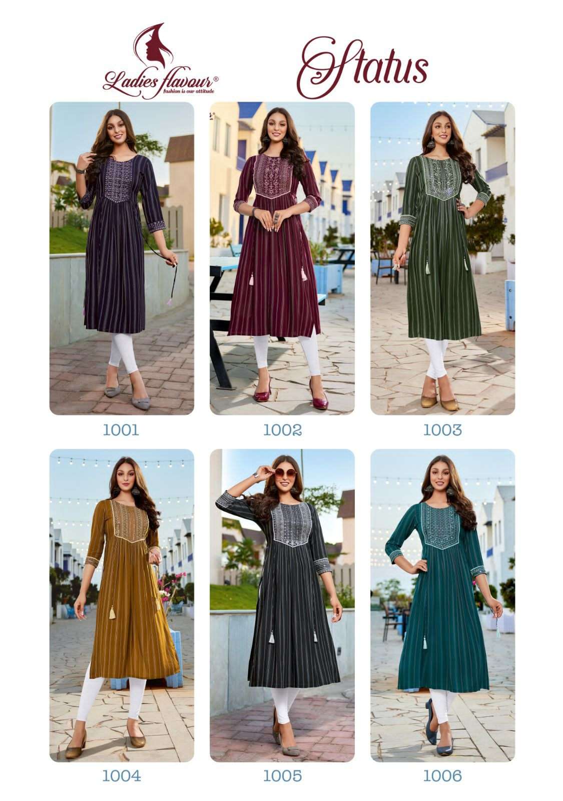 Ladies Flavour Status Kurti Wholesale catalog