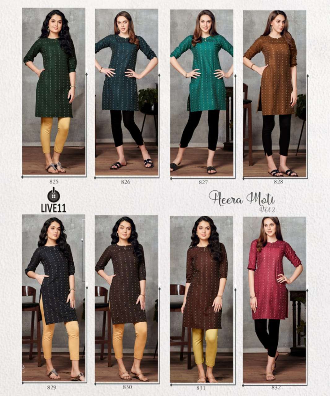 Live11 (Valas) Heera Moti vol 2 Kurti Wholesale catalog
